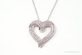 Vintage Designer RL Heart Pink Cubic Zirconia Sterling Silver Necklace | Jewelry > Necklaces > Pendants | Wiccan Center