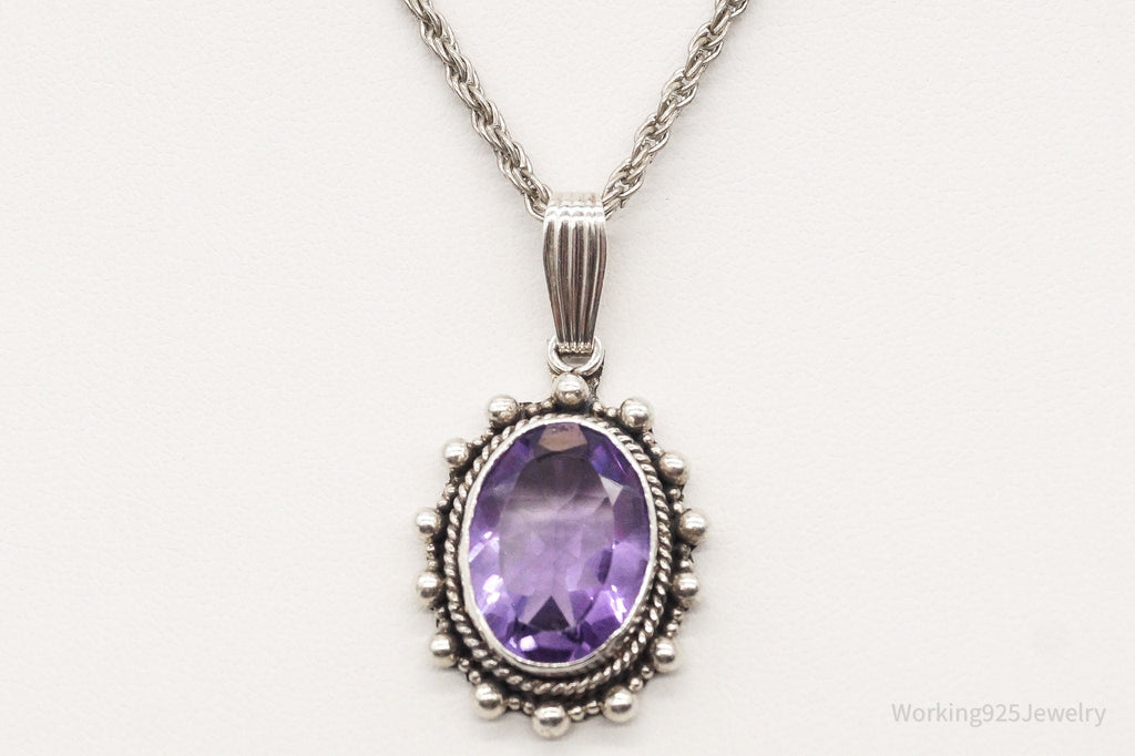 Vintage Amethyst Sterling Silver Chain Necklace | Jewelry > Necklaces > Pendants | Wiccan Center