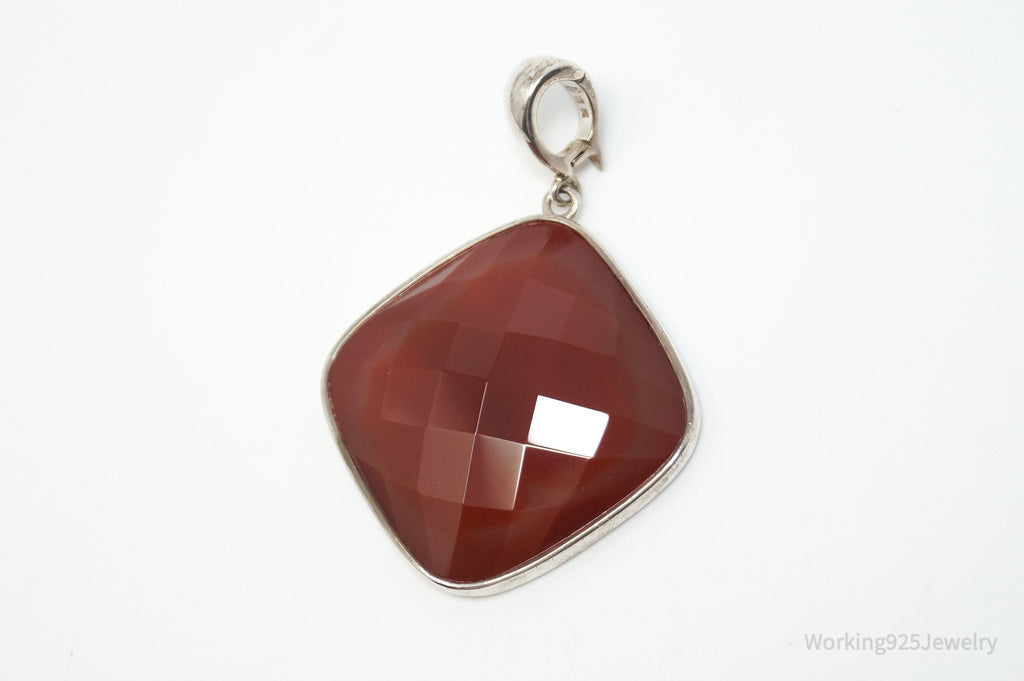 Vintage Designer Whitney Kelly Large Carnelian Sterling Silver Necklace Pendant | Jewelry > Necklaces > Pendants | Wiccan Center