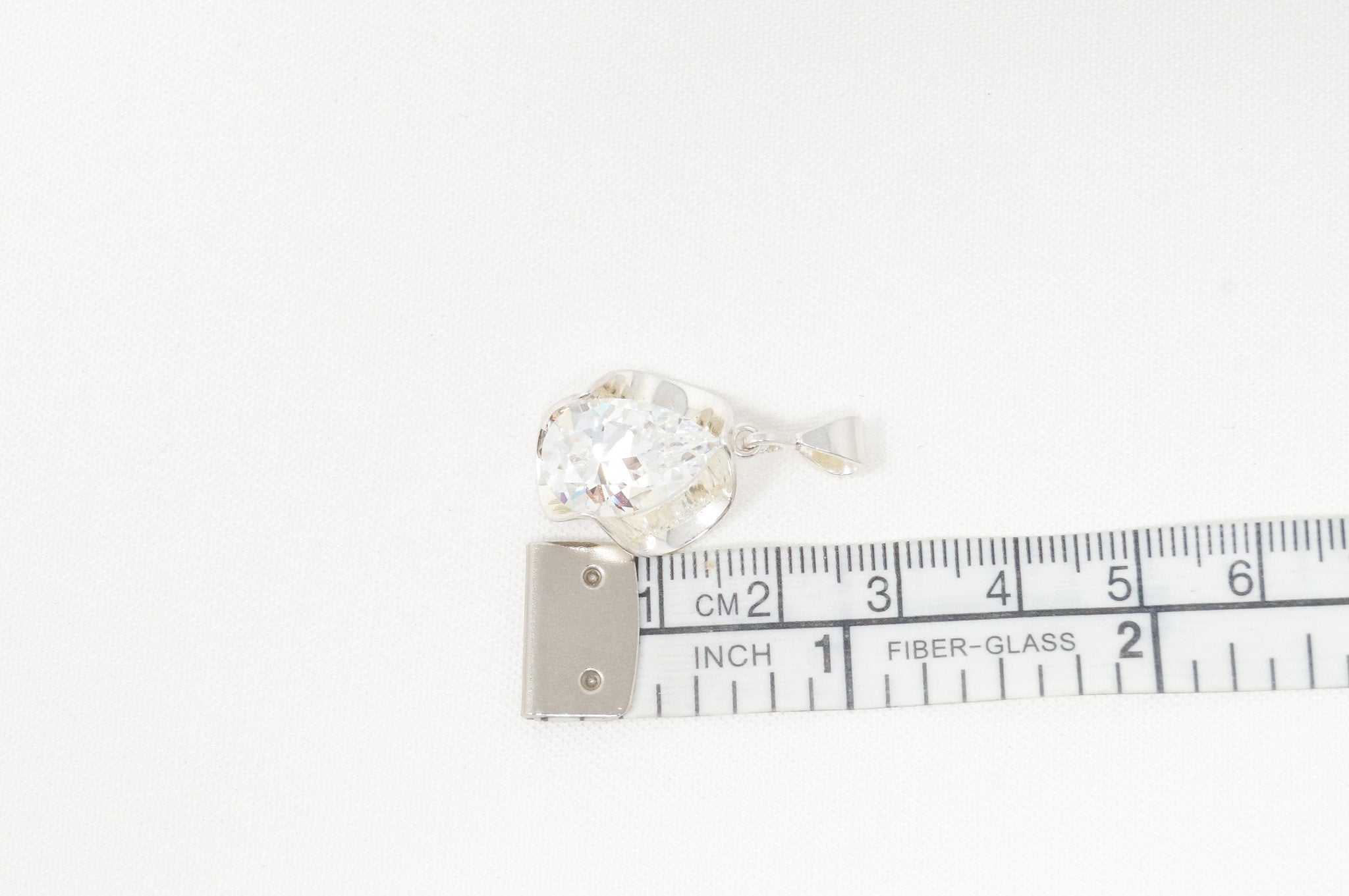 Vintage Southwestern Style Large Cubic Zirconia Stone Sterling Silver Pendant | Jewelry > Necklaces > Pendants | Wiccan Center