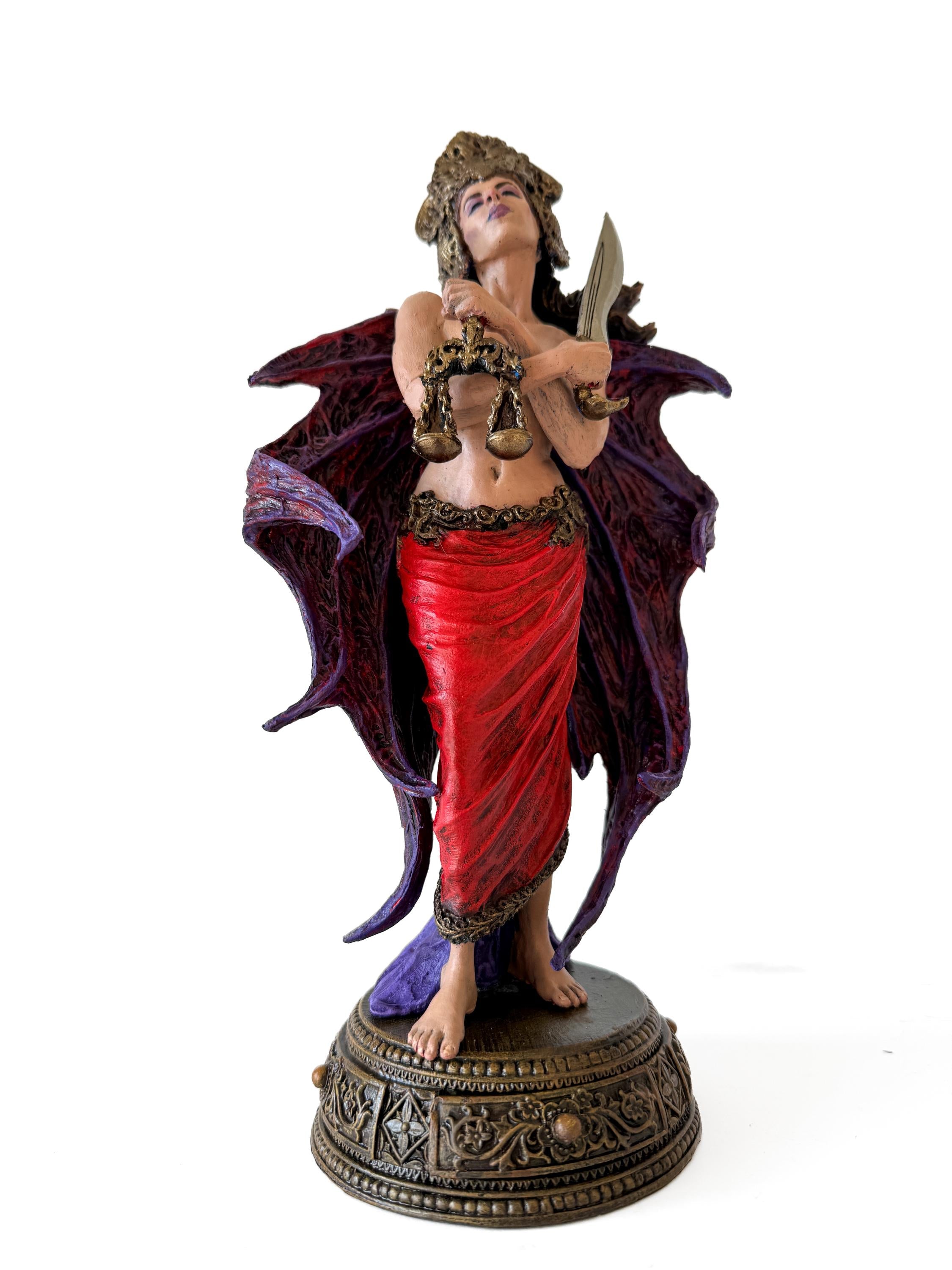 Nemesis/ Themis Statue: Goddess of Justice and Vengeance, Full Color | Mythological Gods Figurine | Myths Statue |Statue for Gothic Decor