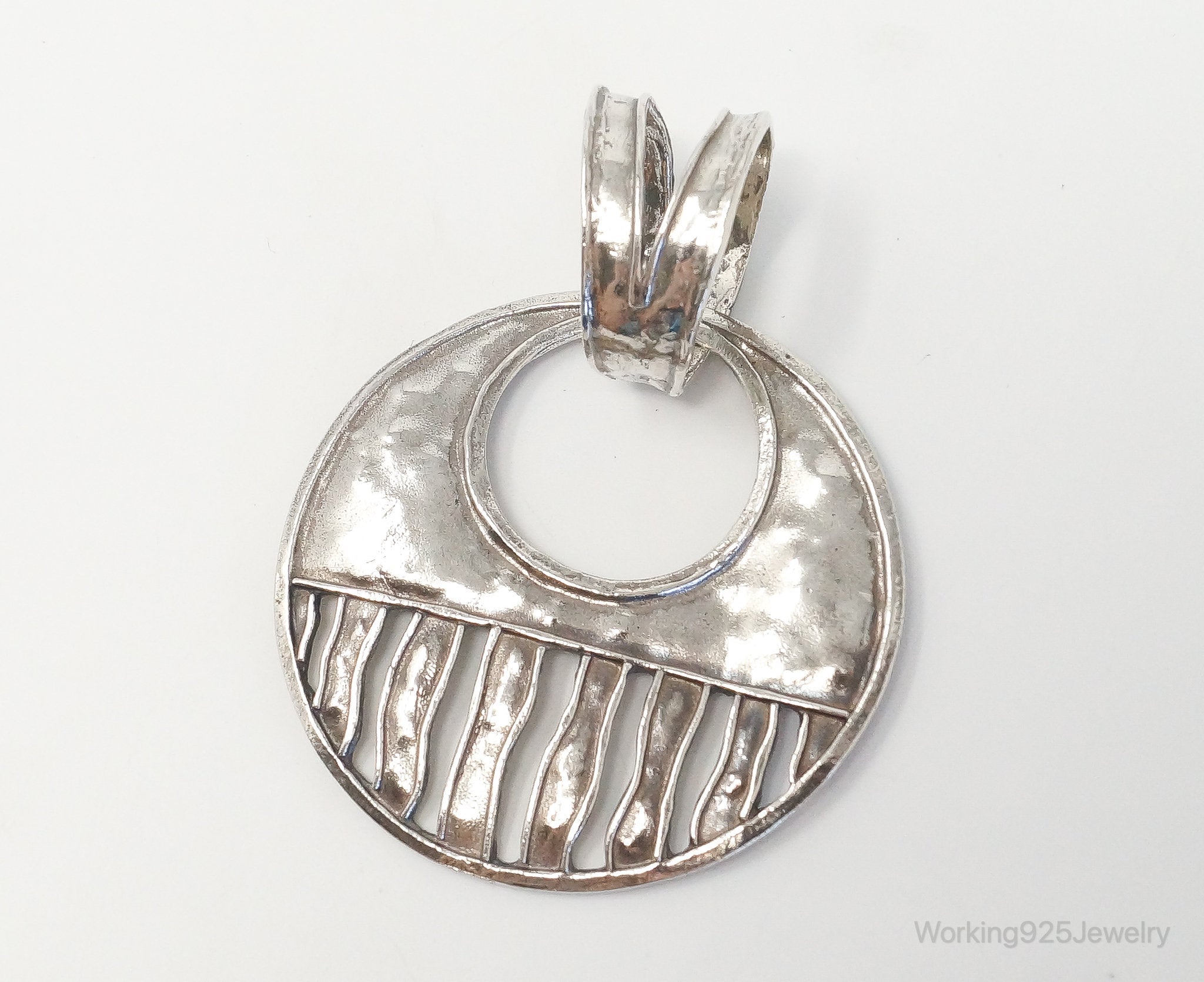 Retired Silpada Cascading Waves Hammered Sterling Silver Necklace Pendant | Jewelry > Necklaces > Pendants | Wiccan Center