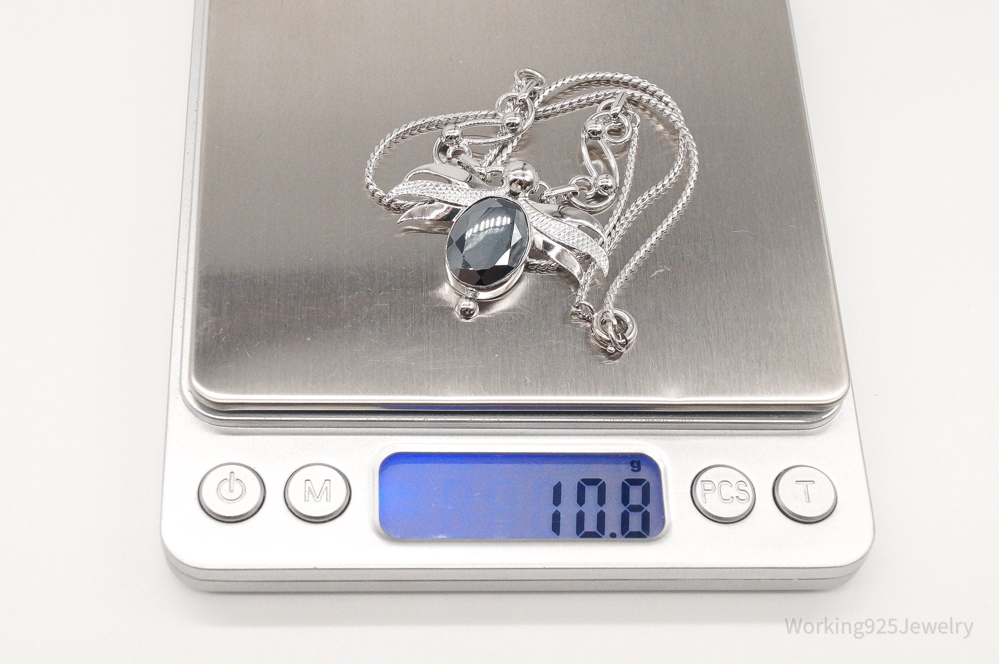 Antique Hematite Sterling Silver Filigree Necklace | Jewelry > Necklaces > Pendants | Wiccan Center