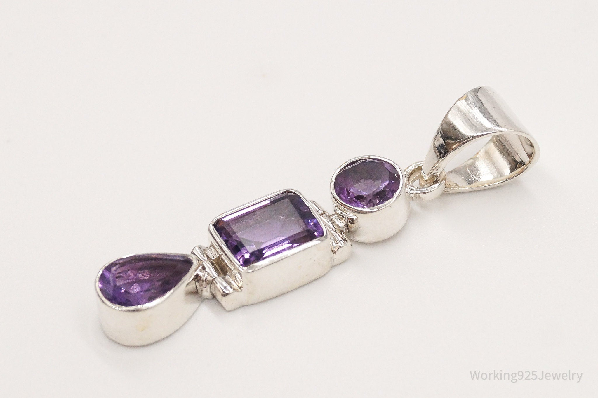 Vintage Designer Aryo Amethyst Sterling Silver Pendant | Jewelry > Necklaces > Pendants | Wiccan Center