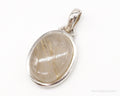 Vintage Designer SJ Rutilated Quartz Sterling Silver Pendant | Jewelry > Necklaces > Pendants | Wiccan Center