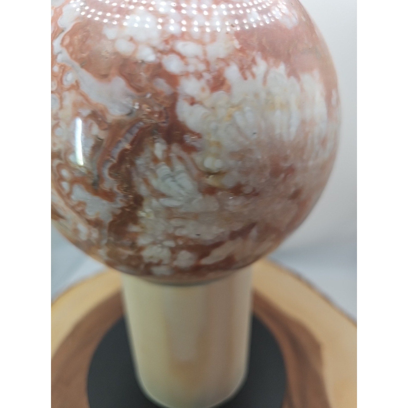 Natural Chocolate Agate Sphere - Grounding Madagascar Gem | 10.42LB | Crystal Spheres & Eggs | Wiccan Center