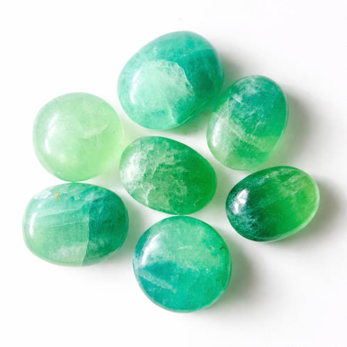 5 lb Fluorite Palm Stone Bulk Lot – Handpicked Polished Crystals | | Wiccan Center