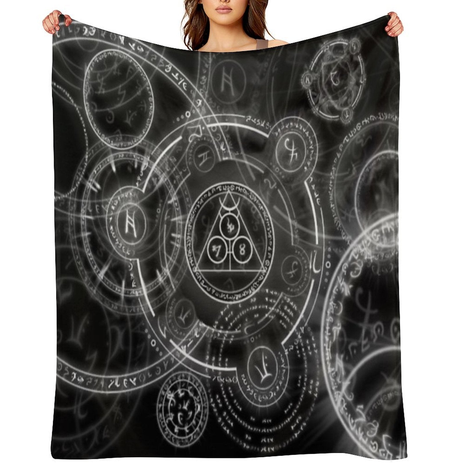 Viking Runes Travel-friendly Throw Blanket