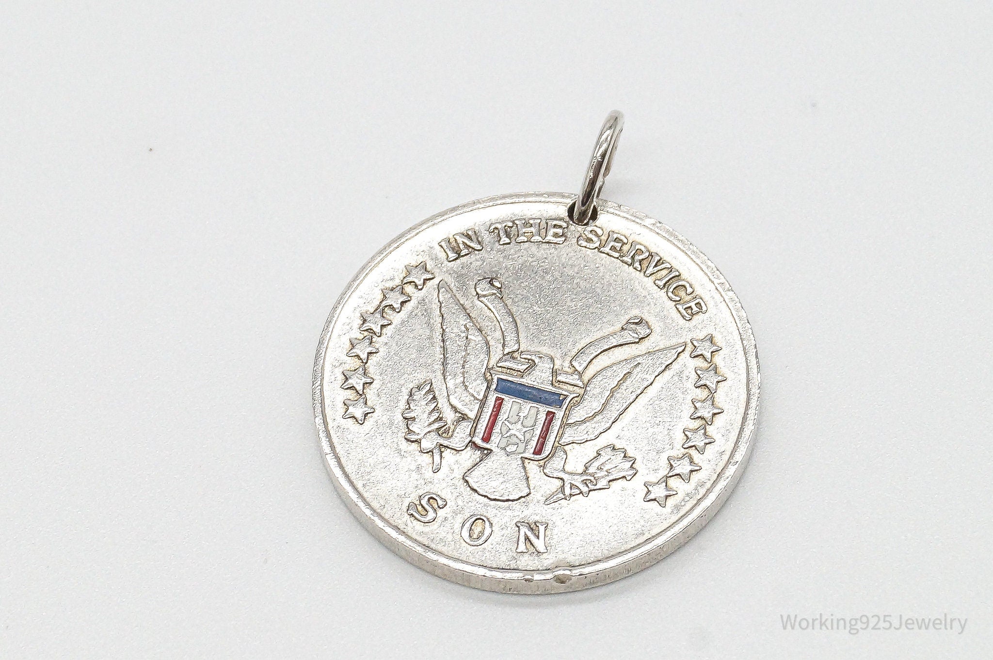 Rare Vintage Coro WWII In The Service Son Sterling Silver Pendant | Jewelry > Necklaces > Pendants | Wiccan Center
