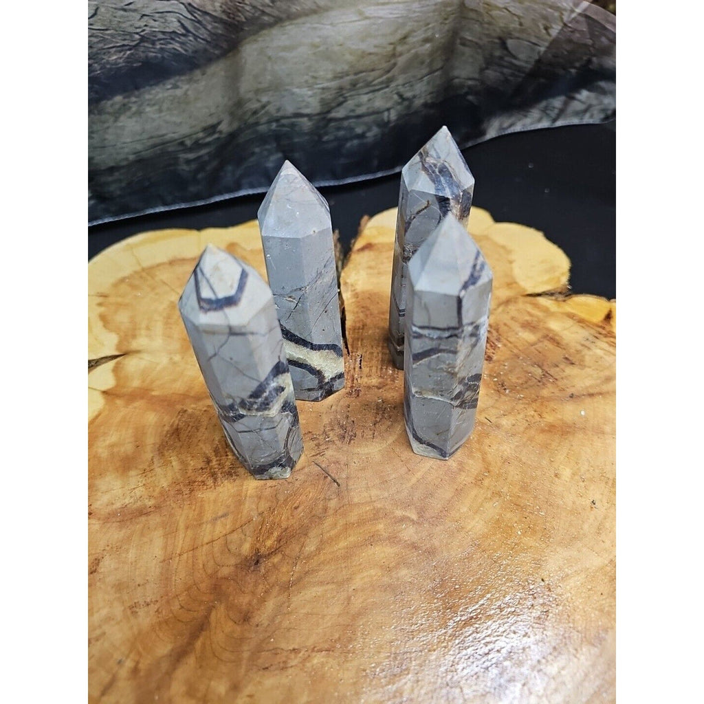Dragon Septarian Geode Cluster Set — 1 lb, 4 Pieces from Madagascar | CrystalCloud Company | Geodes & Clusters | Wiccan Center