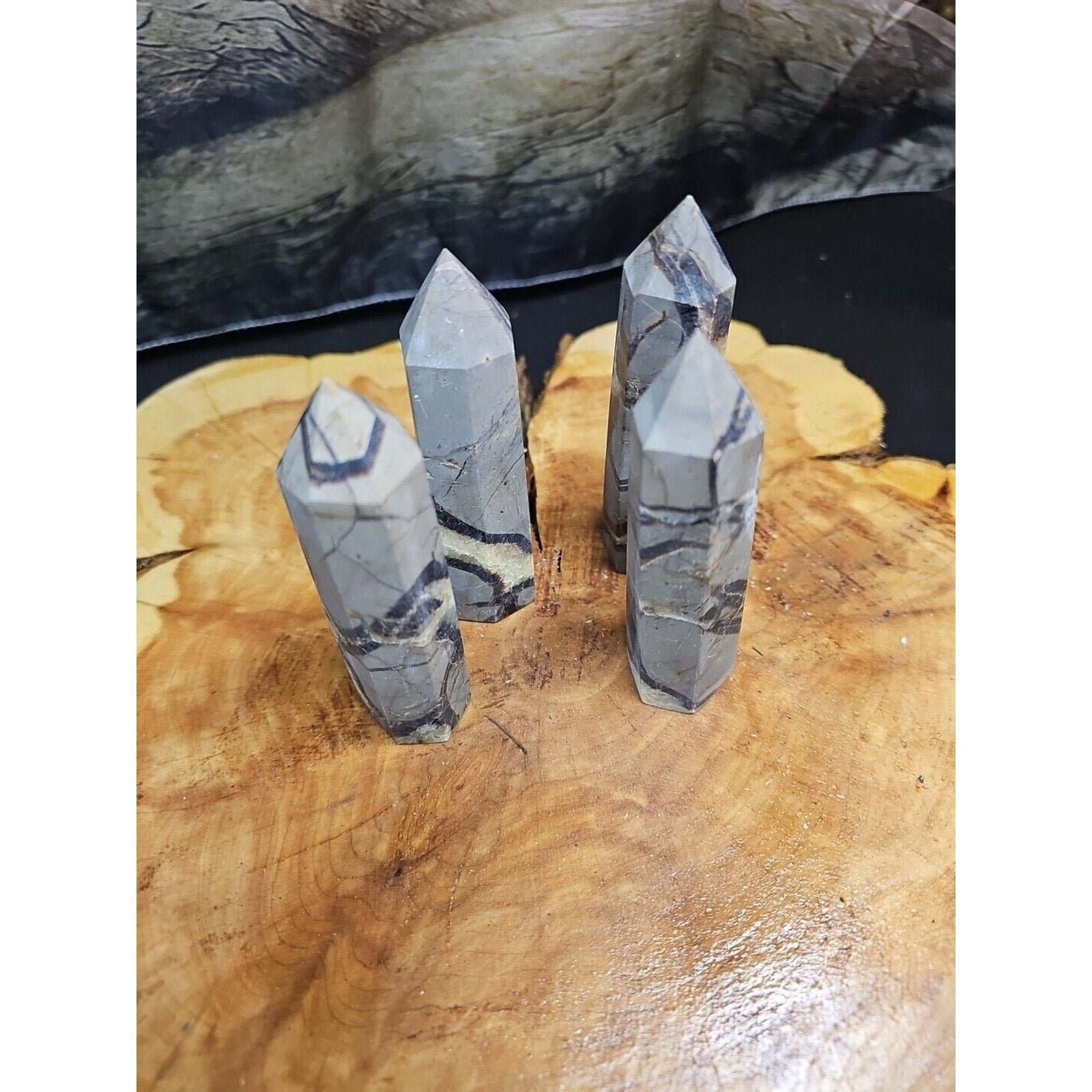 Dragon Septarian Geode Cluster Set — 1 lb, 4 Pieces from Madagascar | CrystalCloud Company | Geodes & Clusters | Wiccan Center
