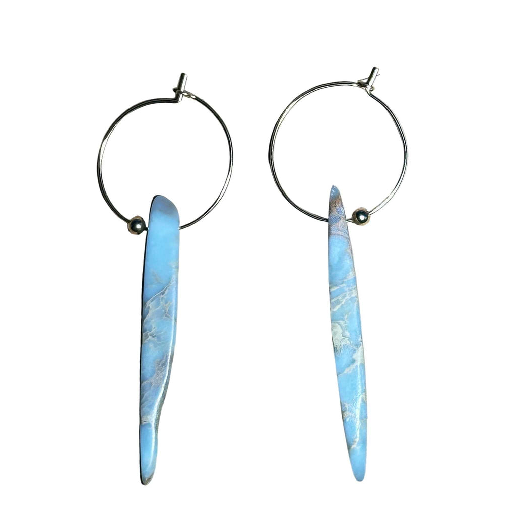 African Opal Spear Bertoni Earrings - 14k Gold Filled Sterling Silver | Jewelry | Wiccan Center