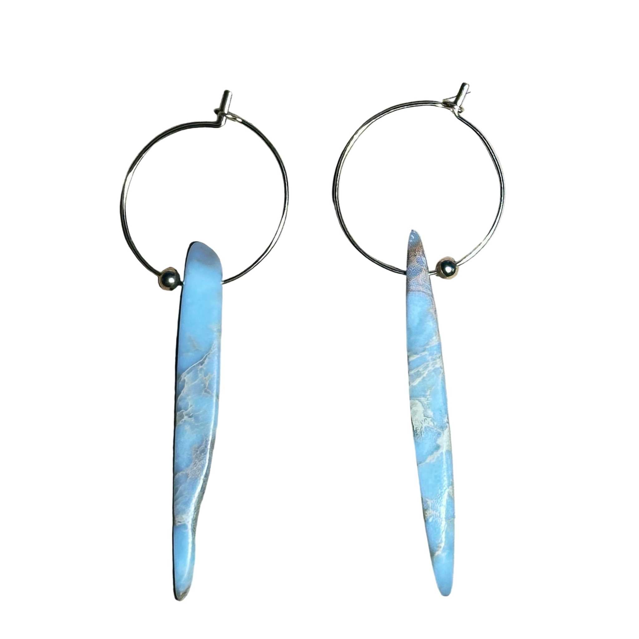 African Opal Spear Bertoni Earrings - 14k Gold Filled Sterling Silver | Jewelry | Wiccan Center