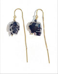 Swarovski Skull Threader Earrings