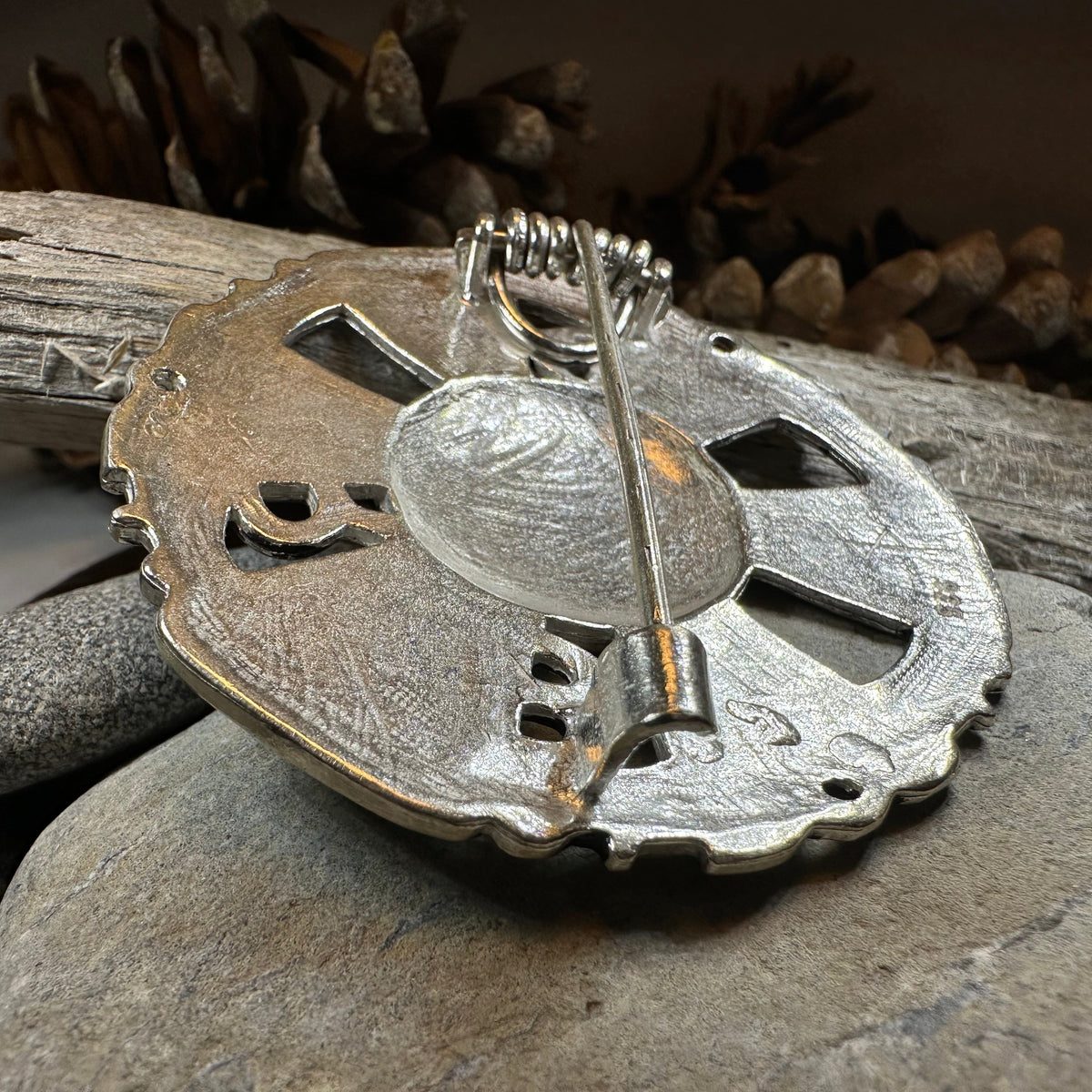 Large Frankish Limons Medieval Brooch - Sterling Silver Historical Reproduction Pin | Brooch | Wiccan Center