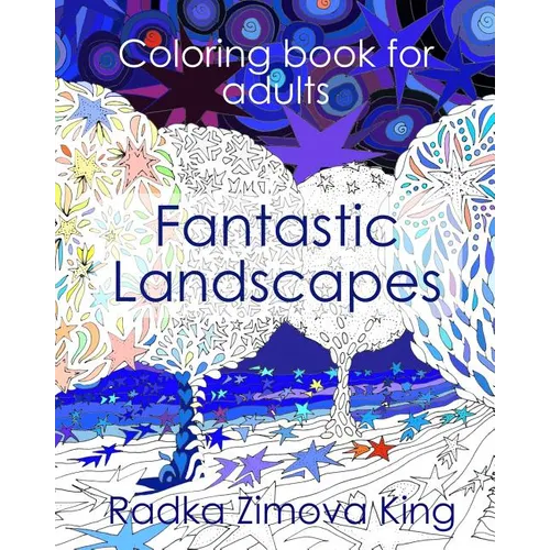 Fantastic Landscapes: Stress Relieving Adult Coloring Book - Paperback | Books | Wiccan Center