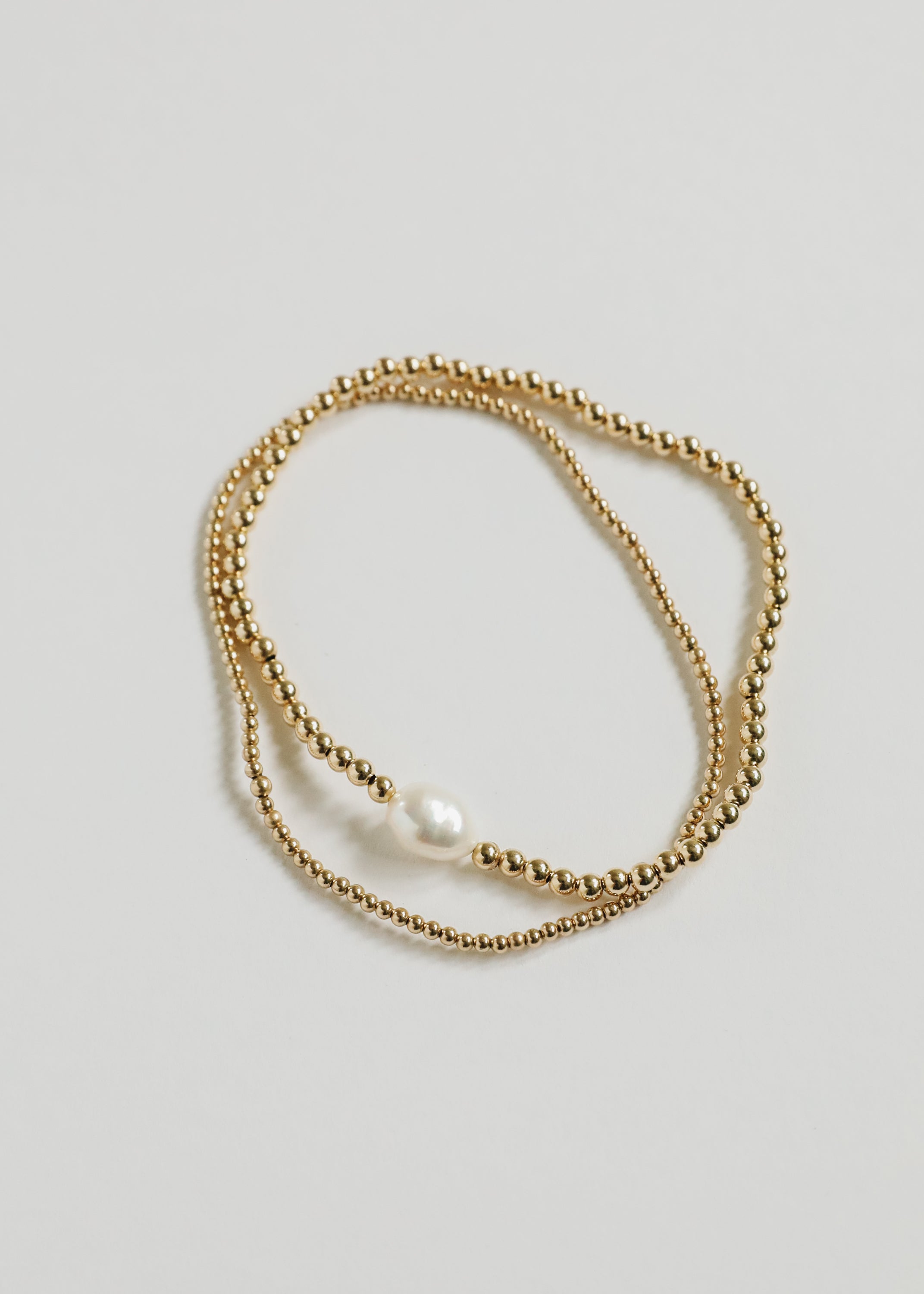 14K Gold Filled || Beaded Stretch Anklet | Anklet | Wiccan Center