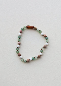 Fluorite + Moonstone + Rhodonite || Natural Gemstone Necklace | Necklace | Wiccan Center
