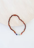 Raw Cognac Baltic Amber + CHAKRA Crystals || Necklace | Necklace | Wiccan Center