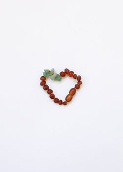 Raw Cognac Baltic Amber + Raw Aventurine || Anklet or Bracelet | Bracelet | Wiccan Center