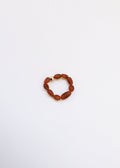 Raw Cognac Baltic Amber + 14K Gold Filled || Beaded Stretch Ring | Ring | Wiccan Center