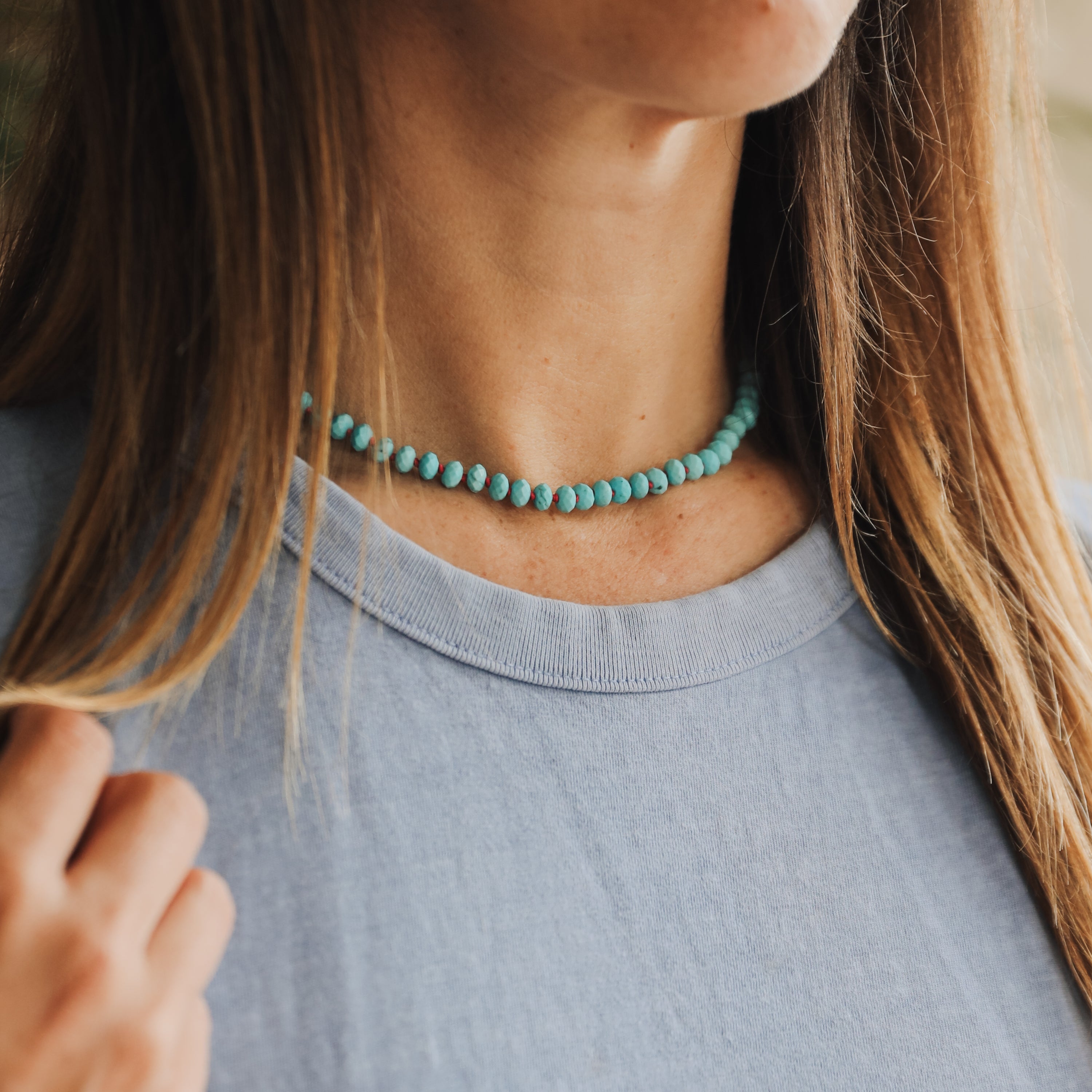 Turquoise + 14k Gold Filled Toggle || Gemstone Necklace | Necklace | Wiccan Center
