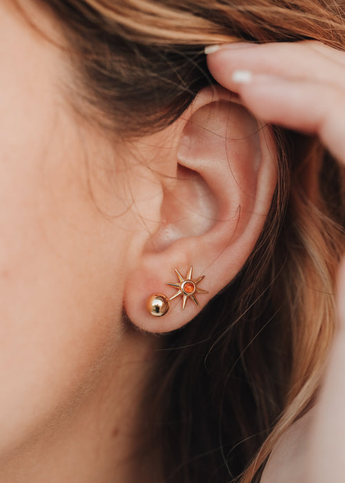 18K Gold Vermeil + Baltic Sea Amber || Sunshine Earrings | Earring | Wiccan Center