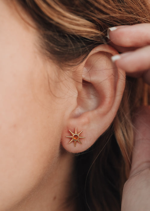 18K Gold Vermeil + Baltic Sea Amber || Sunshine Earrings | Earring | Wiccan Center