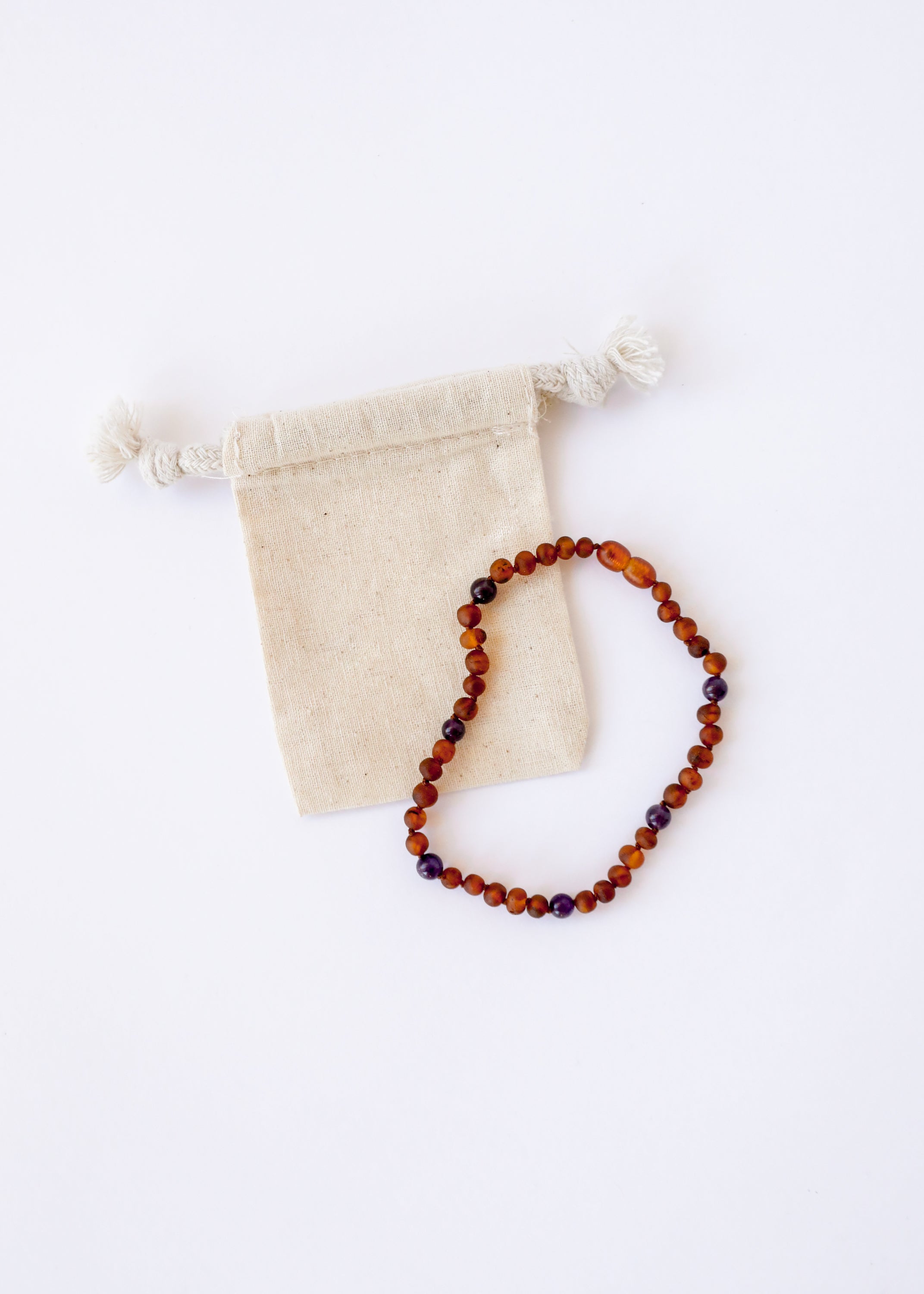 Raw Cognac Baltic Amber + Amethyst || Halo Necklace || | Necklace | Wiccan Center