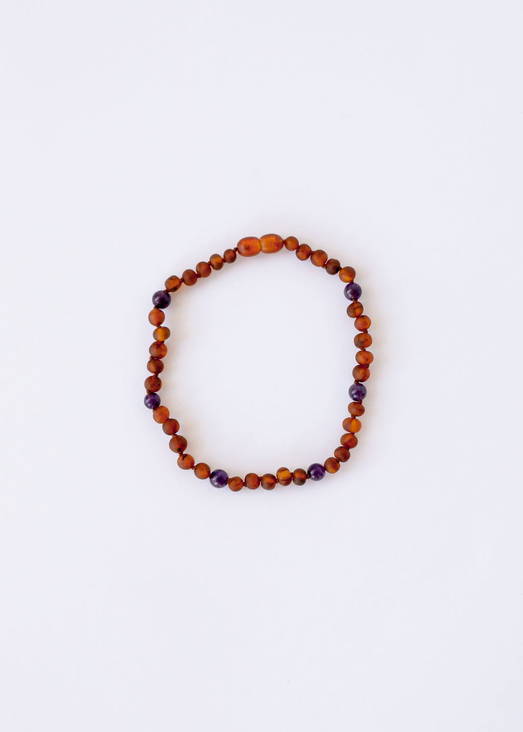 Raw Cognac Baltic Amber + Amethyst || Halo Necklace || | Necklace | Wiccan Center