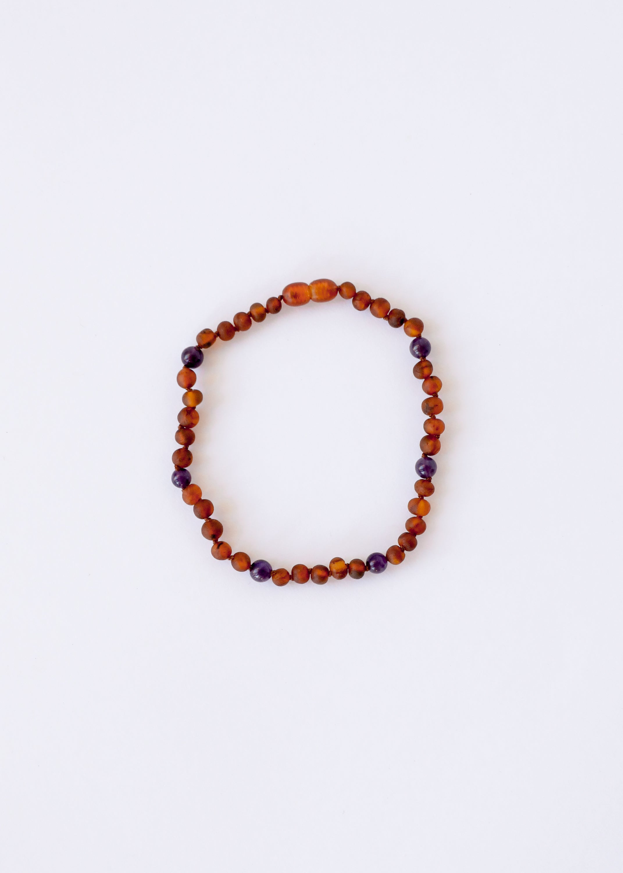 Raw Cognac Baltic Amber + Amethyst || Halo Necklace || | Necklace | Wiccan Center