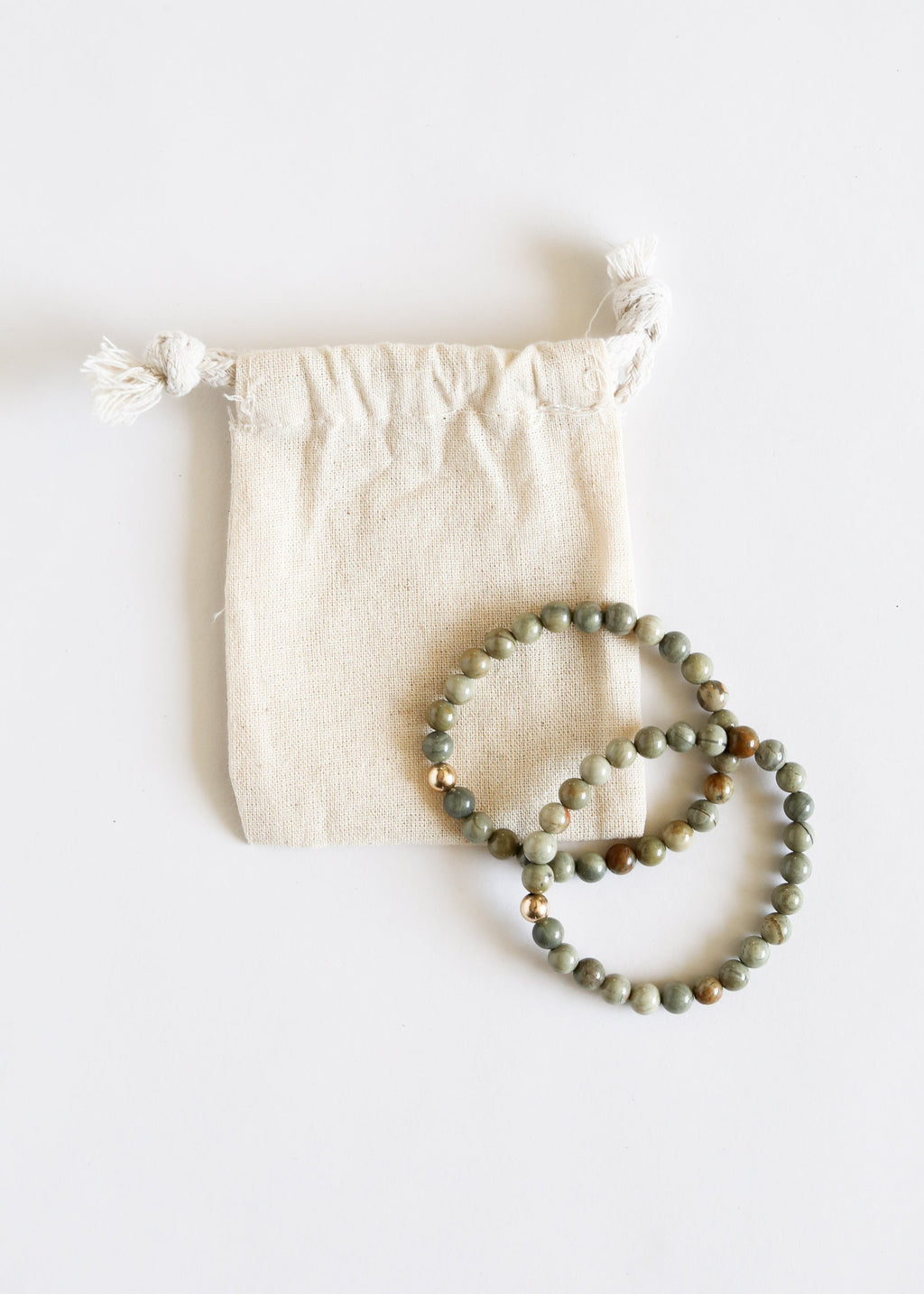 Silver Leaf Jasper + 14k Gold Filled || Adult Bracelet | Bracelet | Wiccan Center