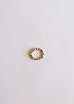 14k Gold Filled || Beaded Stretch Ring || Stackable | Ring | Wiccan Center