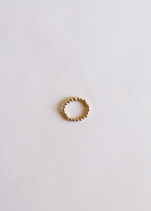 14k Gold Filled || Beaded Stretch Ring || Stackable | Ring | Wiccan Center