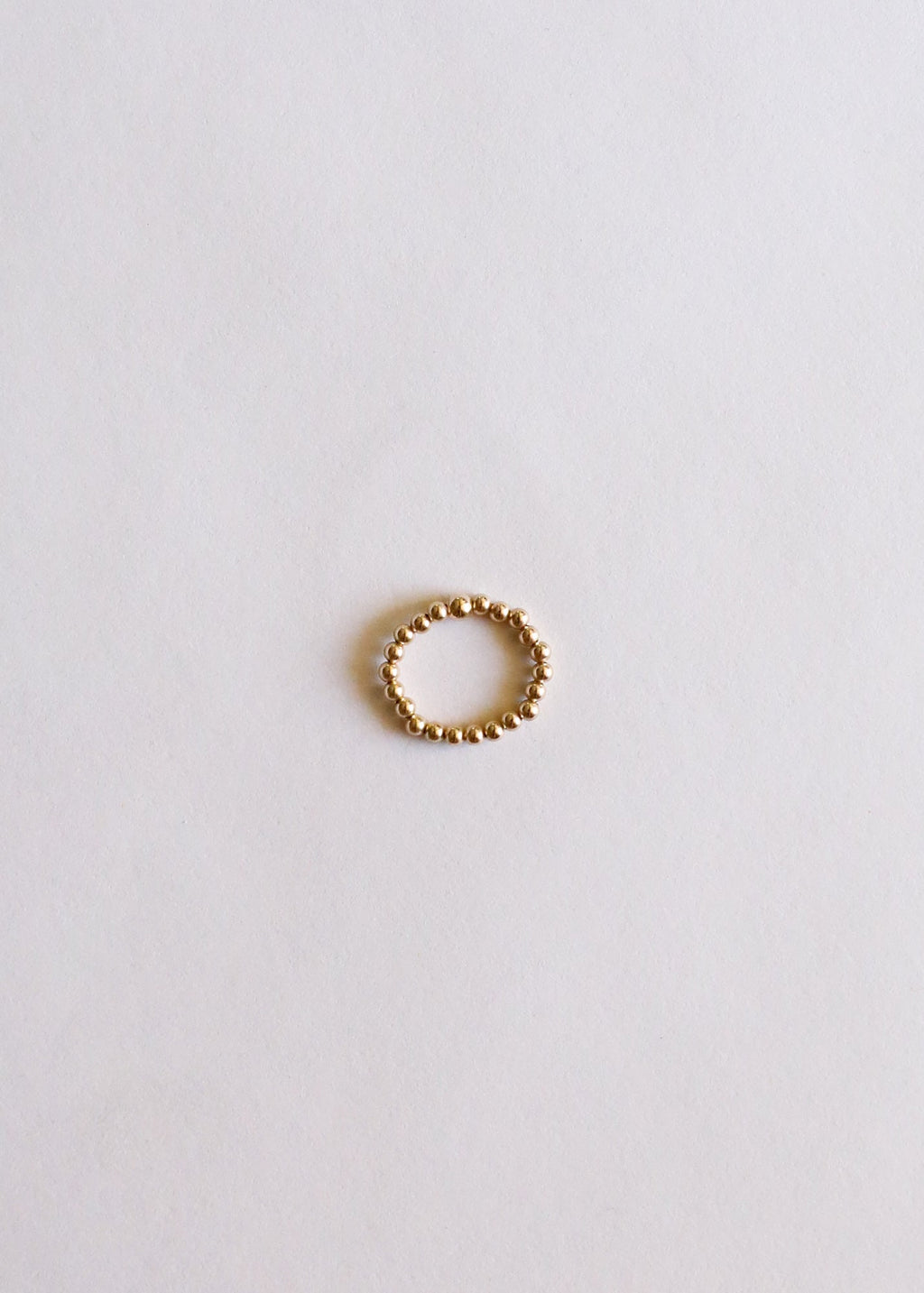 Raw Cognac Baltic Amber + 14K Gold Filled Beaded Ring Stack | Ring | Wiccan Center
