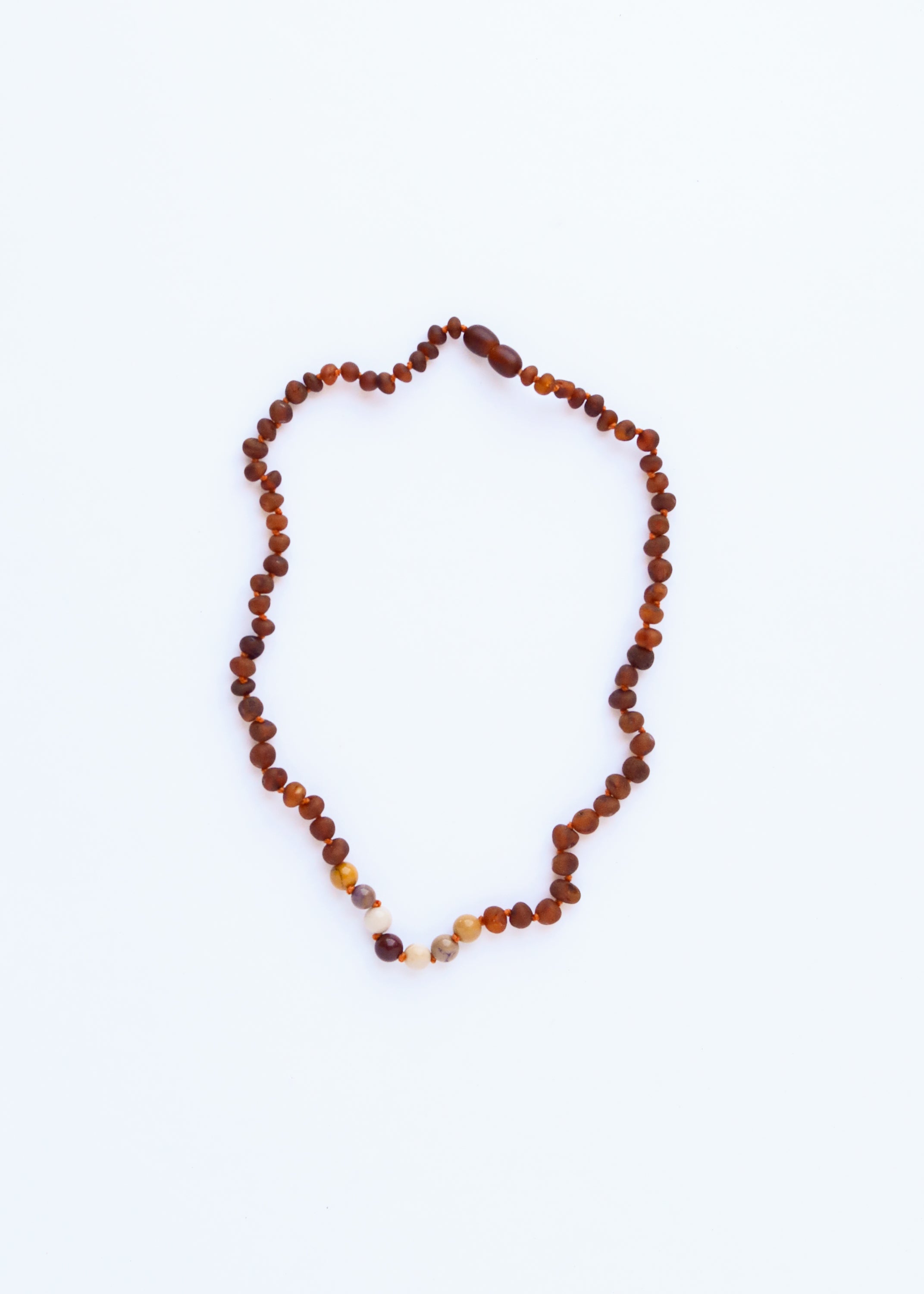 Raw Cognac Baltic Amber + Mookaite Jasper || Necklace | Necklace | Wiccan Center