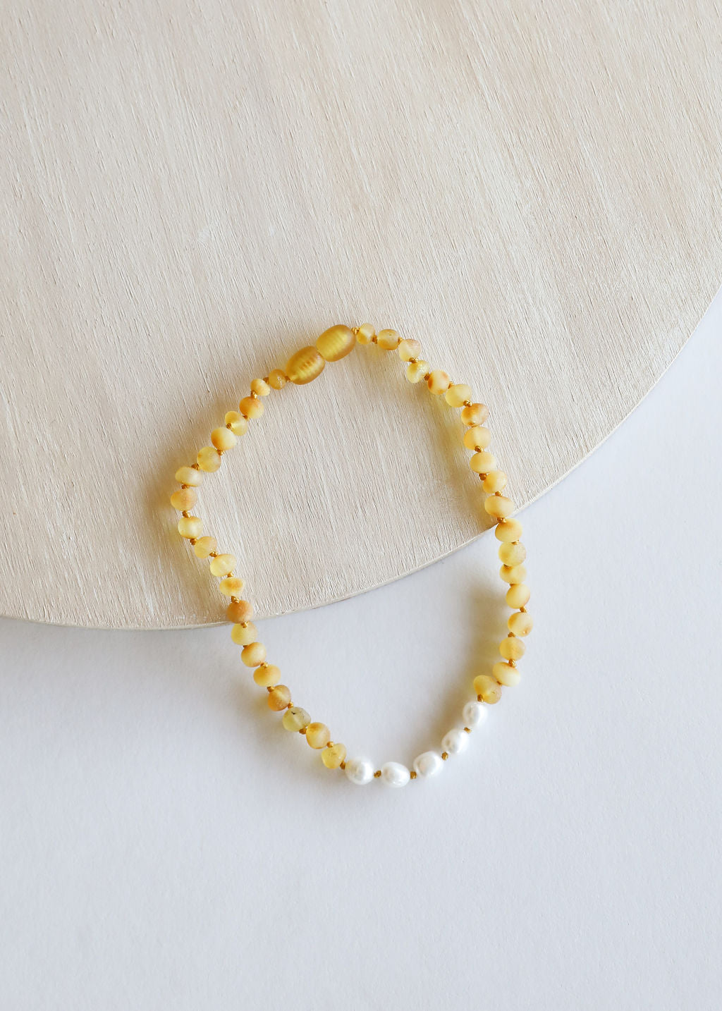 Raw Honey Baltic Amber + Pearl || Necklace | Necklace | Wiccan Center