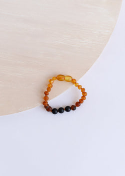 Raw Ombre Baltic Amber + Lava || Anklet or Bracelet | Bracelet | Wiccan Center