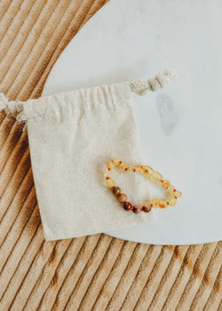 Raw Honey Baltic Amber + Mookaite Jasper || Anklet or Bracelet | Bracelet | Wiccan Center