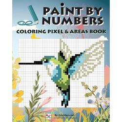 Paint By Numbers: Coloring Pixel & Areas Book - Paperback | Books | Wiccan Center