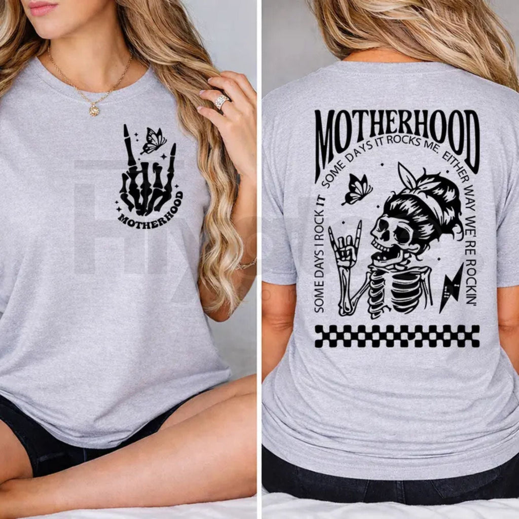 "Motherhood: Sometimes I Rock It" – Funny Sincere Mom Life Graphic Top