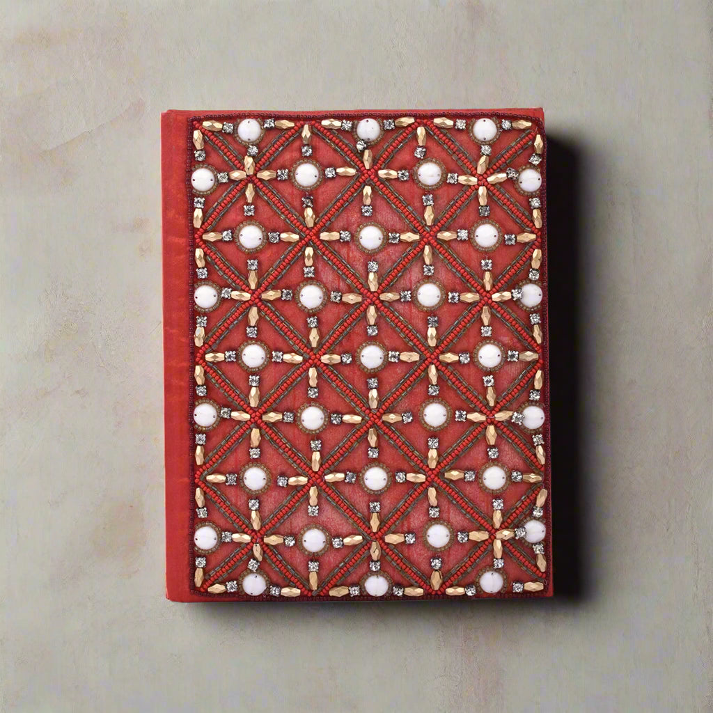Exquisite Zari Hand-Embroidered Journal - A Royal Artistry 5x7 Keepsake | Journal | Wiccan Center