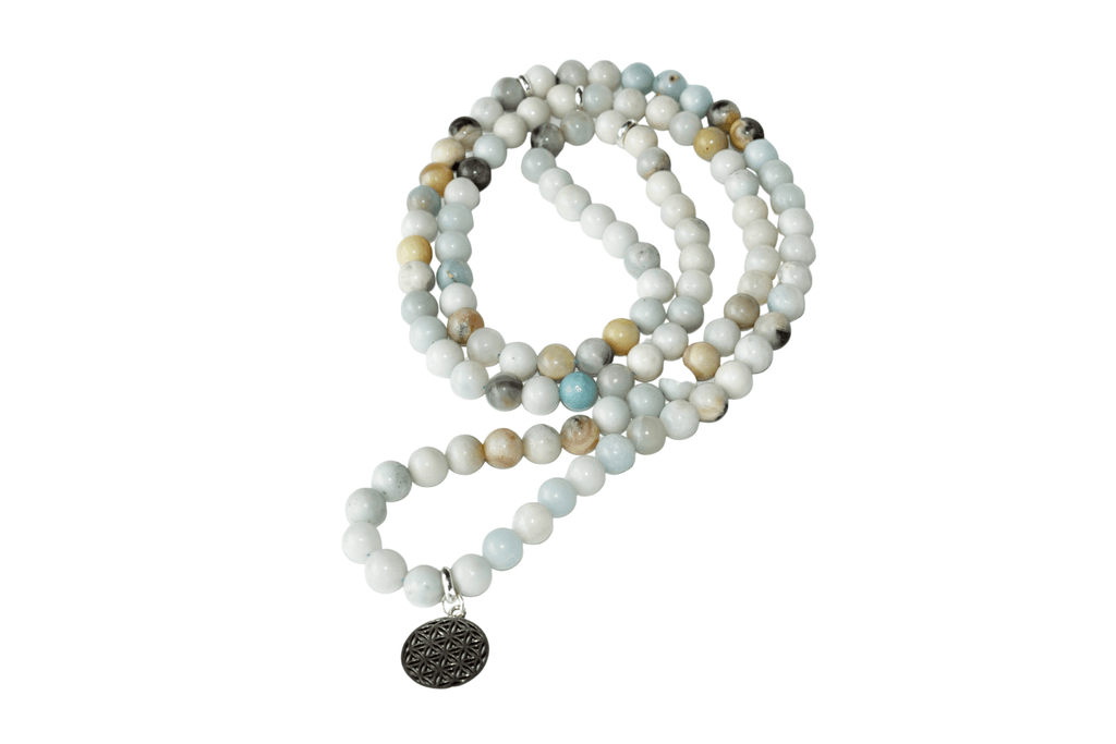 Multi Amazonite Beads Mala Bracelet, 108 Prayer Beads Necklace (Good luck and Fortune) | Bracelets | Wiccan Center