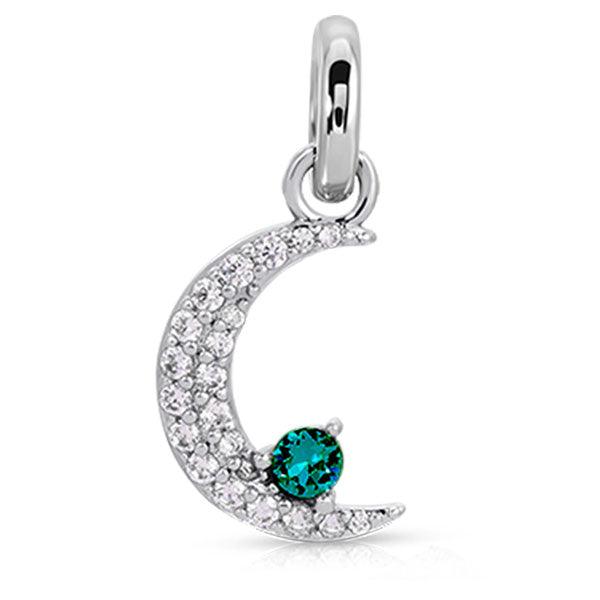 December Turquoise Birthstone Charm - Moon | Charm | Wiccan Center