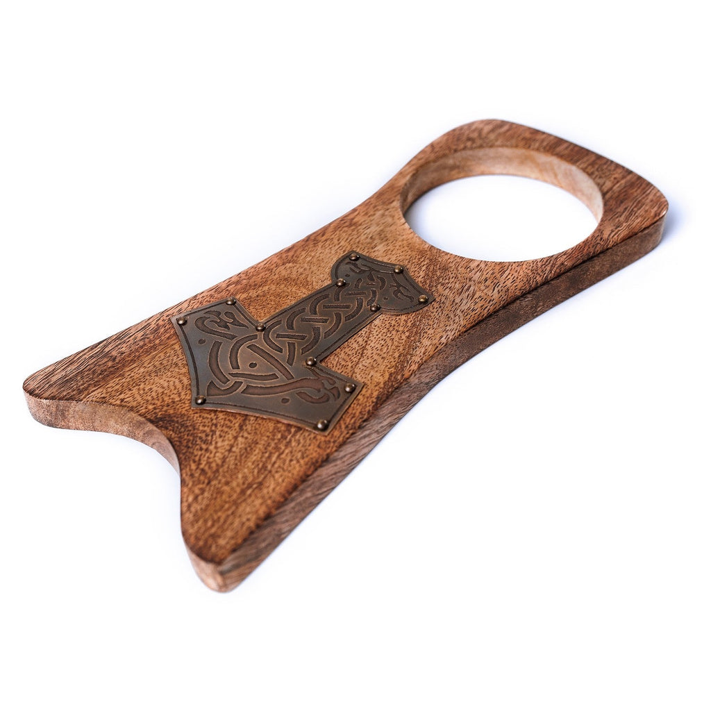 Viking Drinking Horn – Ox Horn with Wooden Stand