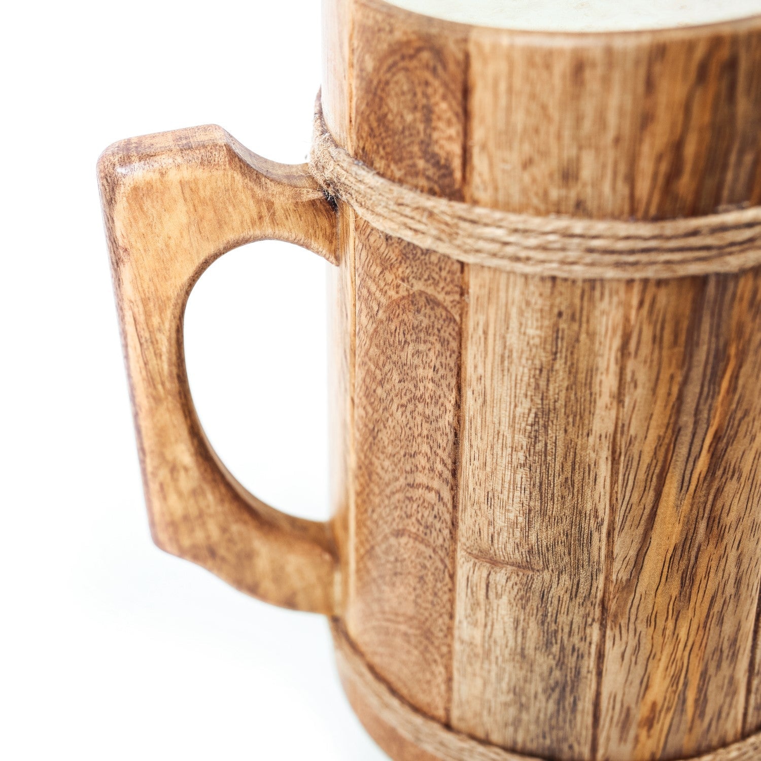 Viking Wooden Tankard – Handcrafted Mango Wood Beer Mug