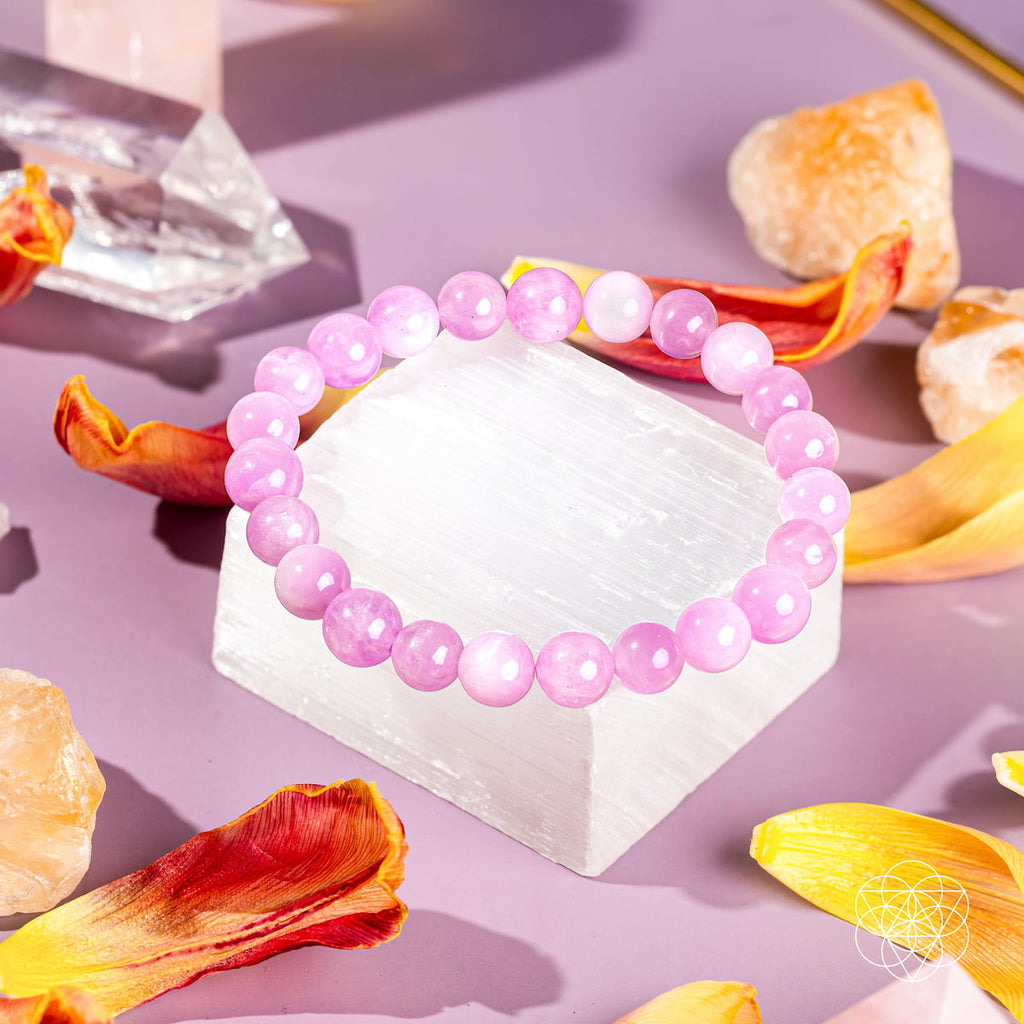 The Heart Reset - Rare Pink Kunzite Bracelet | Bracelet | Wiccan Center