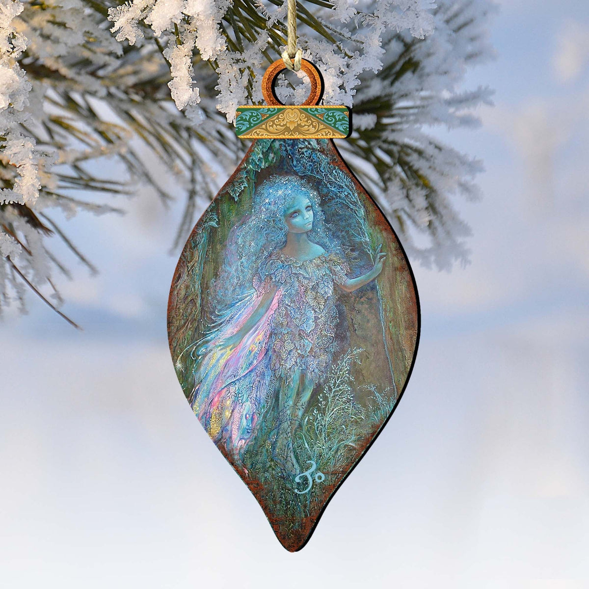 Forest Fairy Wooden Ornaments by Josephine Wall - Christmas Decor - 845620-JW | Wooden Ornaments | Wiccan Center