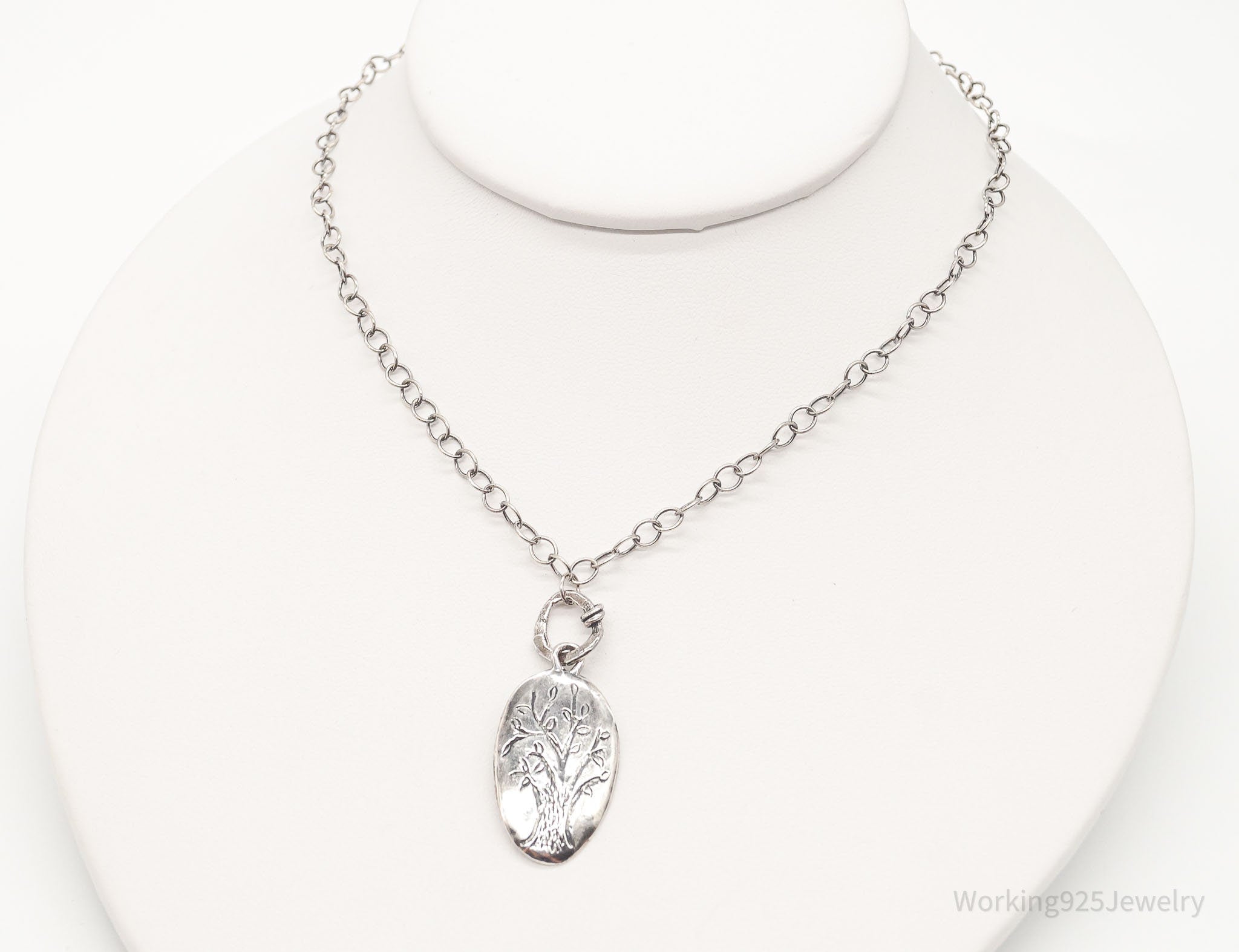 Vintage Designer Silpada Retired Family Tree Sterling Silver Necklace - 18" | Jewelry > Necklaces > Pendants | Wiccan Center