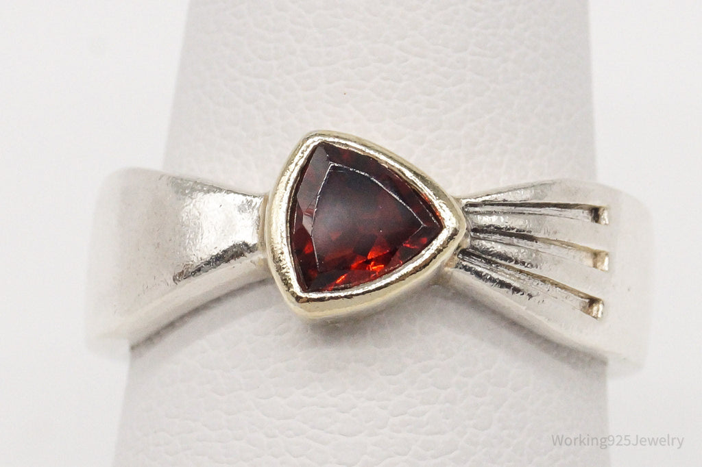 Vintage Garnet Gold Sterling Silver Ring - Size 6 | Jewelry > Rings | Wiccan Center